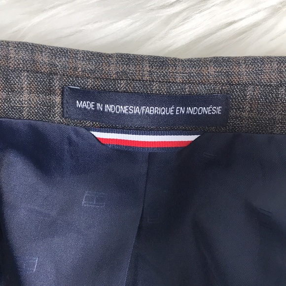 Tommy Hilfiger Mens Suit Separate Brown Size 38 Long Blazer Modern $295